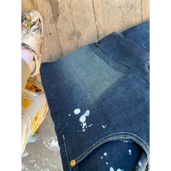 BNWT Y2K SouthPole Embroidered Freedom to Live Tint Khaki Jeans Size 42 - Picture 11 of 14